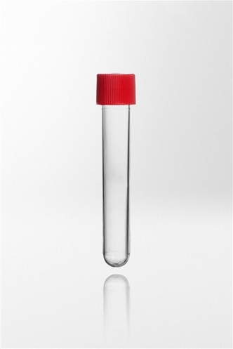 Test tube PS with screw cap PE, 12ml, Ø16x100 mm,sterile R (1000 pcs)