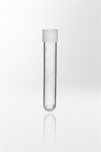 Test tube PP with fitted screw cap PE, 12ml, sterile (1000 pcs)