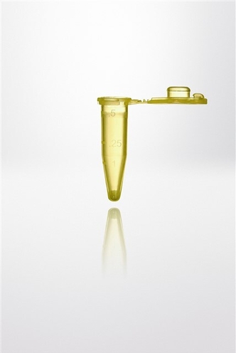 Safelock-Cap microcentrifuge tube PP, 0,5ml, yellow, grad (10000 pcs)