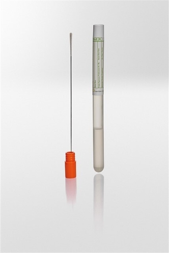 Transport swab with amies medium, aluminium stick with viscose tip, color code orange, single peel-pack, np pcr ready, sterile R, CE/IVD (150 pcs)