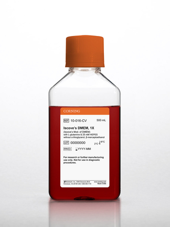 Corning® 500 mL Iscove’s Modification of DMEM with L-glutamine, 25 mM HEPES (6x500 mL)