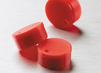 Corning® Red Polypropylene Cryogenic Vial Cap Inserts (500 pcs)