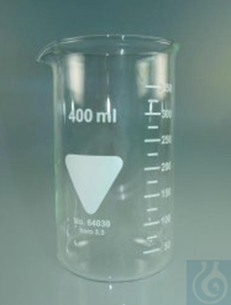Beakers 400 ml, high form, boro 3.3 with division and spout (1 pcs)