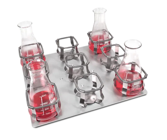 HSP-9/500, Platform with 9 clamps for 500 ml flasks