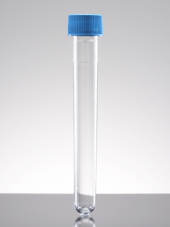 Falcon® 8 mL Round Bottom Polystyrene Test Tube, with Blue Screw Cap, Sterile, 1000/Case
