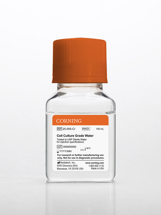 Corning® 100 mL Cell Culture Grade Water Tested to USP Sterile Water for Injection Specifications (6x100 mL)
