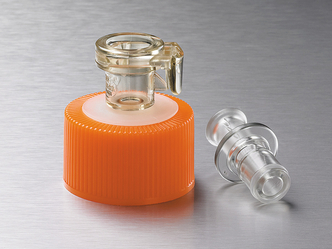 Corning® 33 mm Polyethylene Filling Cap with a Female MPC Polycarbonate with a 1/4 (6.4 mm) ID Coupling and a Male MPC Polycarbonate End Cap (4 pcs)