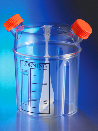 Corning® 3L Disposable Spinner Flask, Solid Cap, Sterile (4 pcs)