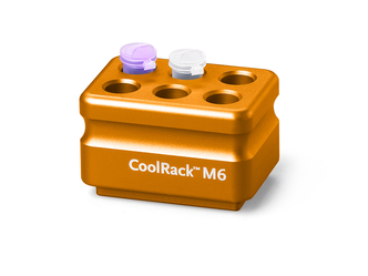 Corning® CoolRack M6, Holds 6 x 1.5 or 2mL Microcentrifuge Tubes, Orange