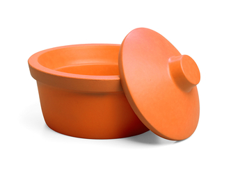 Corning® Ice Bucket with Lid, Round, 2.5L, Orange