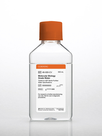 Corning® 500 mL Molecular Biology Grade Water Tested to USP Sterile Purified Water Specifications (6x500 mL)