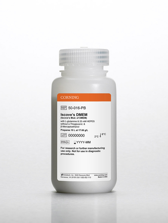 Corning® 10L Iscove’s Modification of DMEM with L-glutamine, 25 mM HEPES