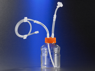 Corning® 500 mL Easy Grip Polystyrene Storage Bottles with Dip Tube, with 0.2 µm MLL/FLL Filter, MLL (4 / Cs)