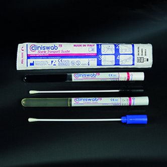 Swabs plastic stick, rayon tip, with test tubes Ø12x150 mm with AMIES medium (150 pcs)