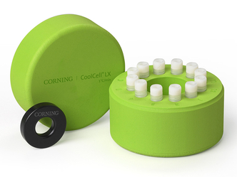 Corning® CoolCell® LX, Cell Freezing Container, for 12 x 1 mL or 2 mL Cryogenic Vials, Green