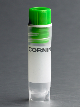 Corning® 2 mL Green Cap Internal Threaded Polypropylene Cryogenic Vial, Self-Standing with Round Bottom (500 pcs)