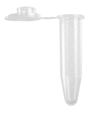 Axygen® 5.0 mL MaxyClear Snaplock Microcentrifuge Tube, Polypropylene, Clear, Sterile, (1250 pcs)