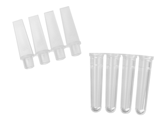 Axygen® 0.1mL Polypropylene PCR Tube Strips and Caps, 4 Tubes/Strip, 4 Caps/Strip, Clear, Nonsterile (2500 pcs)