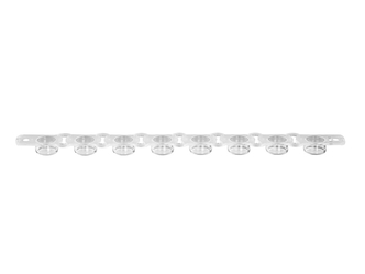 Axygen® PCR 1 x 8 Strip Flat Caps, Fit 0.2 mL PCR Tube Strips, Ultra-Clear, Nonsterile (1250 pcs)