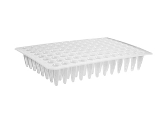 Axygen® 96-well Flat Top Polypropylene PCR Microplate, No Skirt, Clear, Nonsterile (100 pcs)