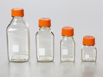 Corning® 1L Square Polycarbonate Storage Bottles with 45 mm Caps, sterile, 24 pcs