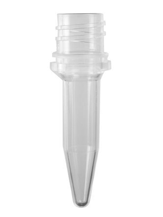 Axygen® 0.5 mL Elongated Conical Screw Cap Tubes Only, Polypropylene, Clear, Nonsterile, (4000 pcs)