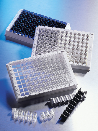 Corning® 96-well Clear Polystyrene High Bind Low Volume Stripwell™ Microplate, 25 per Bag, without Lid, Nonsterile