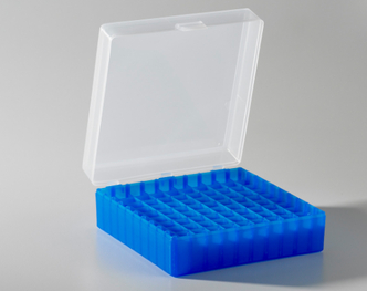 Axygen® Microcentrifuge Tube Storage Box, 100 x 1.5 to 2.0 mL, Blue (5 pcs)
