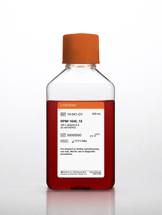 Corning® 500 mL RPMI 1640 with L-glutamine, 25 mM HEPES (6x500 mL)