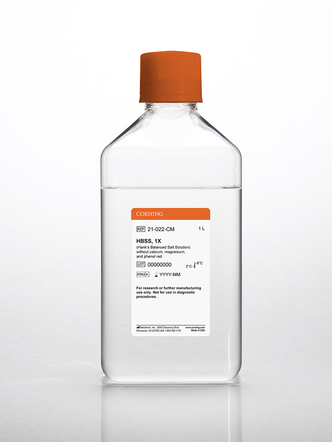 Corning® Hank’s Balanced Salt Solution, 1X without calcium, magnesium and phenol red (6x1L)