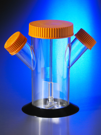 Corning® 500 mL Disposable Spinner Flask with 100 mm Top Cap and 2 Angled Sidearms, Sterile (12 pcs)