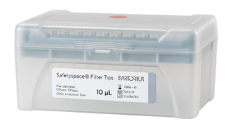 Sartorius® SafetySpace Filter Tips 0.1-10 µl in rack, sterile (10x96)