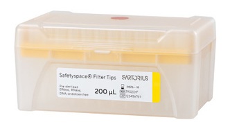 Sartorius® SafetySpace Filter Tips, 5-200 µl, in rack, sterile (10x96)