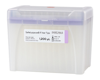 Sartorius® SafetySpace Filter Tips, 50-1200 µl in rack, sterile (10x96)