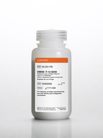 Corning® 10L DMEM (Dulbecco’s Modified Eagle’s Medium)/Hams F-12 50/50 Mix, Powder
