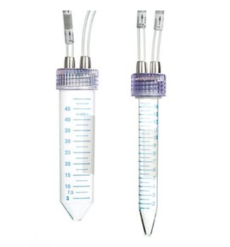 2 port MYCAP™ bottle closure with 15mL centrifuge tube