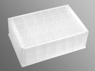 Axygen® 24-well Clear V-Bottom 10 mL Polypropylene Rectangular Well Deep Well Plate, Nonsterile (5/Pk, 25/Cs)