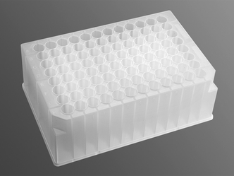 Axygen® 96-well Clear Round Bottom 2 mL Polypropylene Deep Well Plate, Nonsterile (5/Pk, 50/Cs)