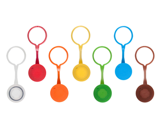 Axygen® Microcentrifuge Looped Screw Caps, with O-ring, Orange, Polypropylene, (4000 pcs)