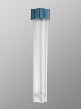 Axygen® 10 mL Self Standing Screw Cap Transport Tube with Blue Cap, Clear, Nonsterile, (1000 pcs)