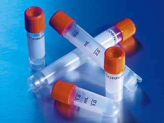 Corning® 1.2 mL External Threaded Polypropylene Cryogenic Vial, Self-Standing with Conical Bottom (500 pcs)